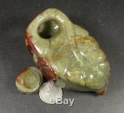 Red Certified 100% Natural A Jade jadeite Butterfly Bird Tea Pot 389546 am