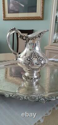 Reed & Barton KING FRANCIS Silverplate Coffee/Tea Pot Set & TOWLE Tray 7 Pc