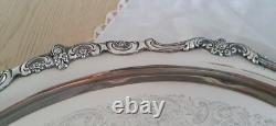 Reed & Barton KING FRANCIS Silverplate Coffee/Tea Pot Set & TOWLE Tray 7 Pc