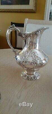 Reed & Barton KING FRANCIS Silverplate Coffee/Tea Pot Set +Water Pitcher 5 pc