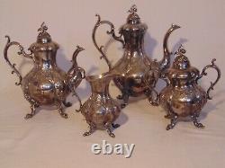 Reed Barton Winthrop Silverplate teaset Coffee Pot Teapot Cream Sugar