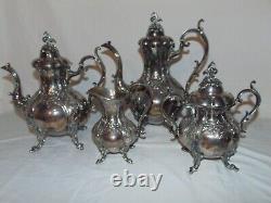 Reed Barton Winthrop Silverplate teaset Coffee Pot Teapot Cream Sugar