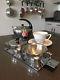 Revere Ware 6 Cup Teapot Sugar Creamer Set Tray Mid Century Modern Art Deco Tea