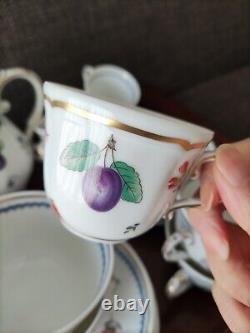 Richard Ginori Italian Fruit 24 Piece Set Coffee Cup Soup Cup Teapot Sugar Pot