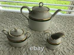 Richard Ginori Italy Teapot Creamer Sugar Set Palermo Green