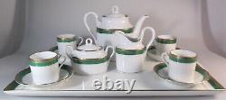 Richard Ginori Palermo Green Demitasse Set Teapot Sugar Creamer Tray