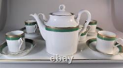 Richard Ginori Palermo Green Demitasse Set Teapot Sugar Creamer Tray