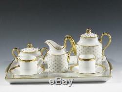 Richard Ginori Tea Set by Gio Ponti Teapot, Creamer, Sugar + 2 Cups & Saucers