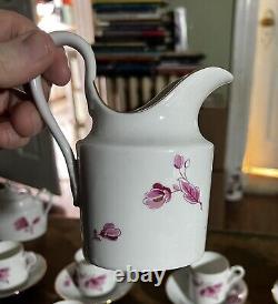 Richard Ginori set teapot creamer sugar 10 demitasse cups & saucers floral