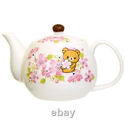 Rilakkuma SAKURA Teapot & Coffee Cup Set Mino Cherry blossom flower San-X Japan