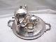 Rogers Silver On Copper Tea/coffee Set Withserving Tray Teapot Pot 2307
