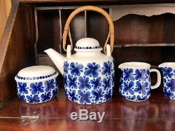 Rorstrand Mon Amie Vintage Mid-Century China Sweden Tea Pot Set Sugar Creamer