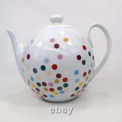 Rosanna Rainbow Polka Dot Tea Pot and Cup Set 4 Cups & Lid