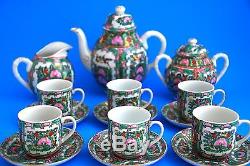 Rose Medallion TEA SET Vintage Chinese MARKED porcelain 1950's 1960's CHINA