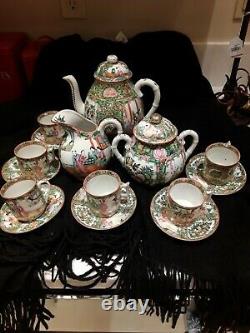 Rose Medallion Tea Set 16 pieces