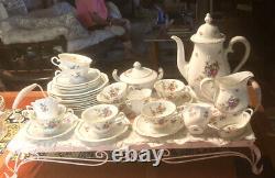 Rosenthal Bavaria GERMANY Gold Rose Teapot CupSaucer Sugar Creamer XTRAS 34pc