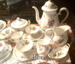 Rosenthal Bavaria GERMANY Gold Rose Teapot CupSaucer Sugar Creamer XTRAS 34pc