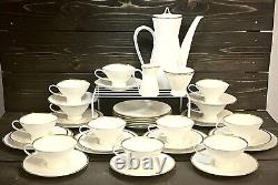 Rosenthal Continental Gold Banded Mid-Century Modern Coffee Tea 41pc Set For 12