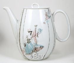 Rosenthal Galanterie Teapot Set 6 Tea Cups Cream Sugar Set Signed Lis Muller