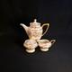 Rosenthal Ivory Coffee / Teapot Creamer Sugar Floral Scrollwork Gold 1939-1956