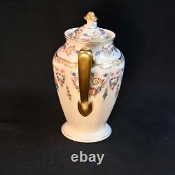 Rosenthal Ivory Coffee / Teapot Creamer Sugar Floral Scrollwork Gold 1939-1956
