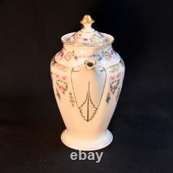 Rosenthal Ivory Coffee / Teapot Creamer Sugar Floral Scrollwork Gold 1939-1956