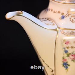 Rosenthal Ivory Coffee / Teapot Creamer Sugar Floral Scrollwork Gold 1939-1956