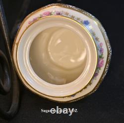 Rosenthal Ivory Coffee / Teapot Creamer Sugar Floral Scrollwork Gold 1939-1956