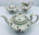 Rosenthal Moss Rose Tea Pot Creamer Sugar Lot Tea Service Excellent