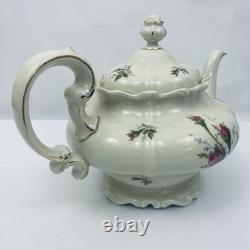 Rosenthal Moss Rose Tea Pot Creamer Sugar Lot Tea Service Excellent