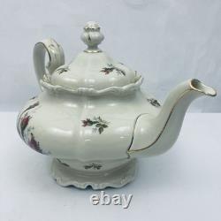 Rosenthal Moss Rose Tea Pot Creamer Sugar Lot Tea Service Excellent