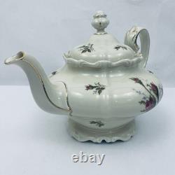 Rosenthal Moss Rose Tea Pot Creamer Sugar Lot Tea Service Excellent