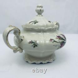Rosenthal Moss Rose Tea Pot Creamer Sugar Lot Tea Service Excellent
