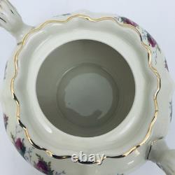 Rosenthal Moss Rose Tea Pot Creamer Sugar Lot Tea Service Excellent