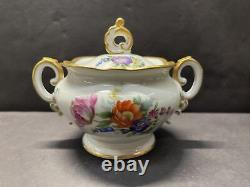 Rosenthal Selb Bavaria Gold Rim Rose Teapot Cup&Saucer Sugar Jar Creamer 25pcs