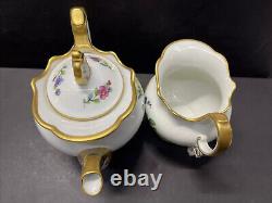 Rosenthal Selb Bavaria Gold Rim Rose Teapot Cup&Saucer Sugar Jar Creamer 25pcs