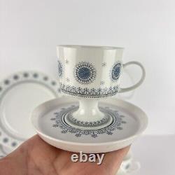 Rosenthal Tea Set Tapio Wirkkala Ice Blossom 5 Cups Luncheon Plate Pot Saucer