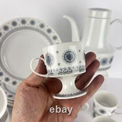 Rosenthal Tea Set Tapio Wirkkala Ice Blossom 5 Cups Luncheon Plate Pot Saucer