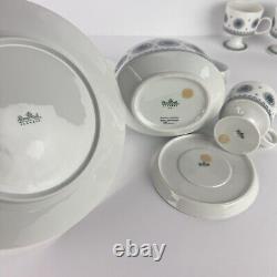 Rosenthal Tea Set Tapio Wirkkala Ice Blossom 5 Cups Luncheon Plate Pot Saucer