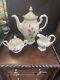 Rosenthal Tea-set Moss Rose Pompador Ivory China Coffee Teapot Sugar Creamer Set