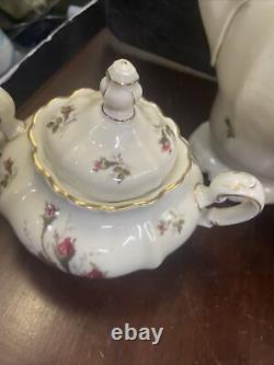 Rosenthal Tea-set moss rose pompador ivory china coffee teapot sugar Creamer set