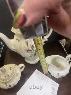Rosenthal Tea-set moss rose pompador ivory china coffee teapot sugar Creamer set