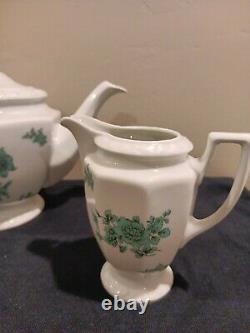 Rosenthal Vintage Maria V Green Floral Tea Set
