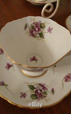 Rossetti USA Spring Violets China Tea Set Occupied Japan Cups Teapot Platters