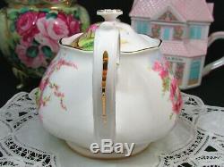 Royal Albert Blossom Time Large 6 Cup Teapot Creamer Sugar Tray