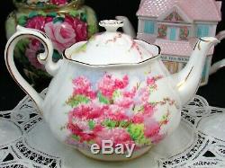 Royal Albert Blossom Time Large 6 Cup Teapot Creamer Sugar Tray