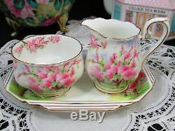 Royal Albert Blossom Time Large 6 Cup Teapot Creamer Sugar Tray