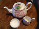 Royal Albert Blossom Time Teapot With Cream And Sugar Set- England