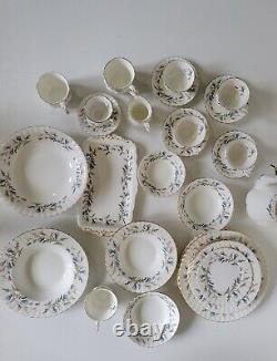 Royal Albert Bone China Brigadoon Dinner Set/ Tea Set With Tea Pot 36 Pieces