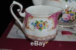 Royal Albert Bone China Lady Carlyle 3 Piece Tea Set Tea Pot Creamer Sugar Box